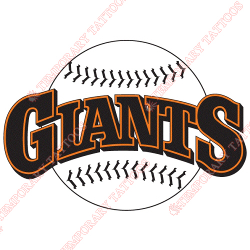San Francisco Giants Customize Temporary Tattoos Stickers NO.1891